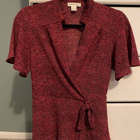 red cheetah print tie top - Picture 2 of 6